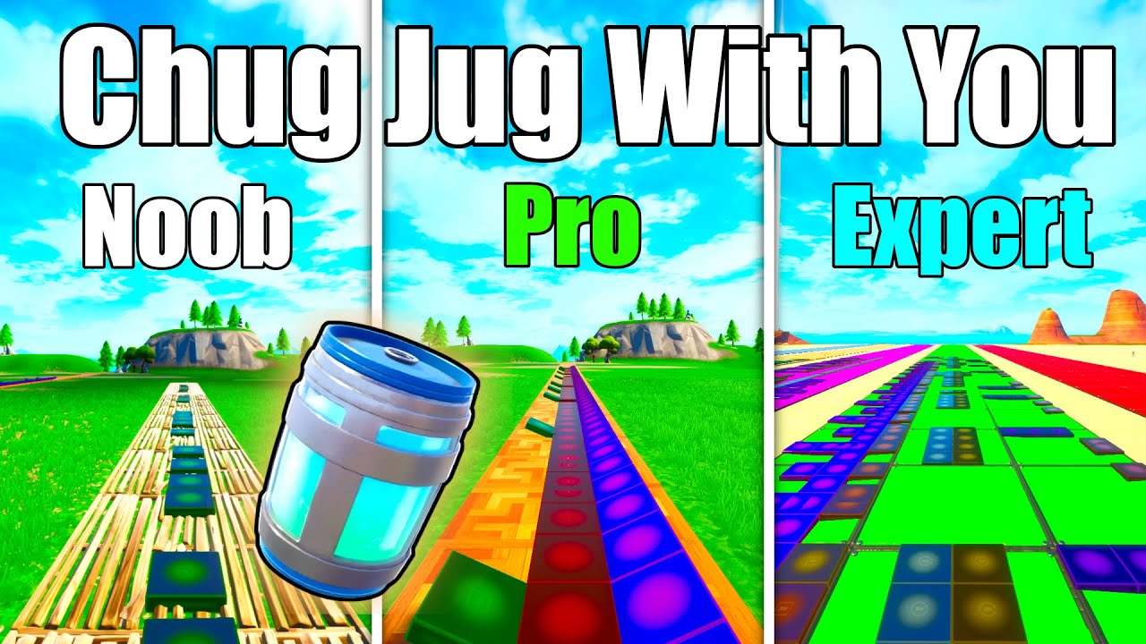 Chug Jug With You (American Boy) Noob vs Pro vs Expert (Fortnite Music Blocks) - With Code