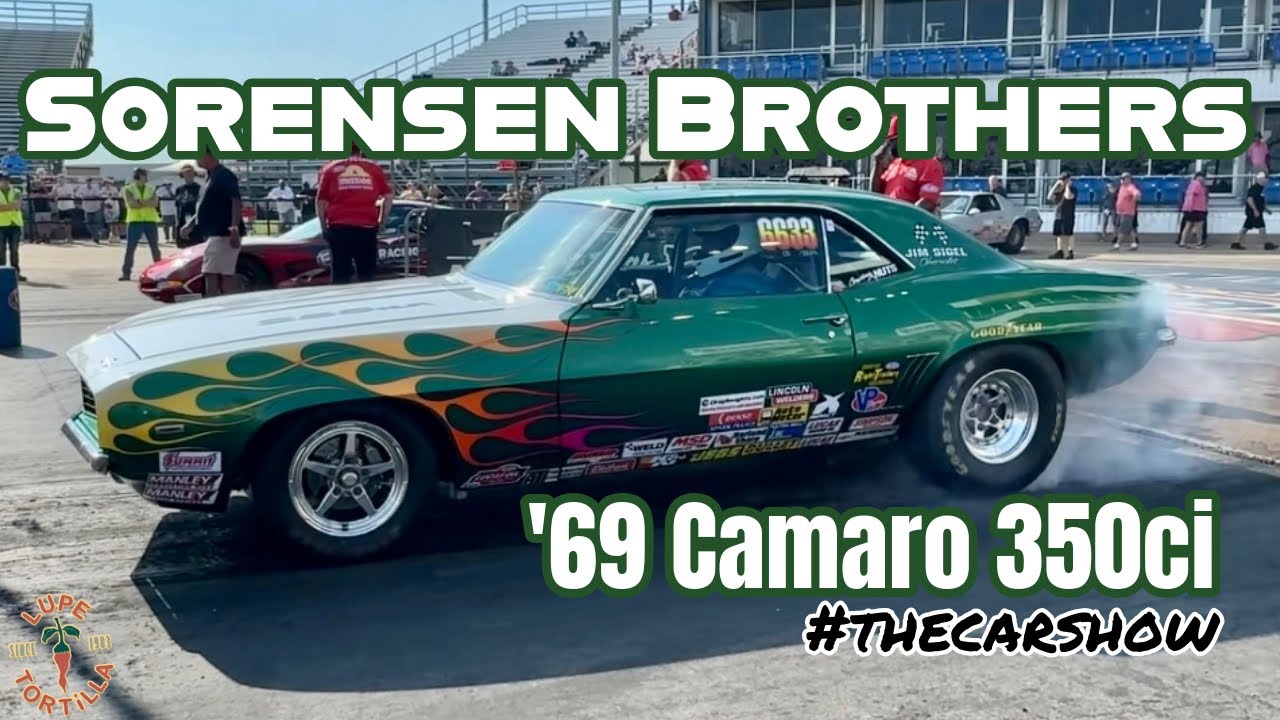 Джо и Хэл Соренсен 1969 Camaro NHRA Stock Eliminator Рекордсмен дрэг-рейсинга 2024 Texas Motorplex