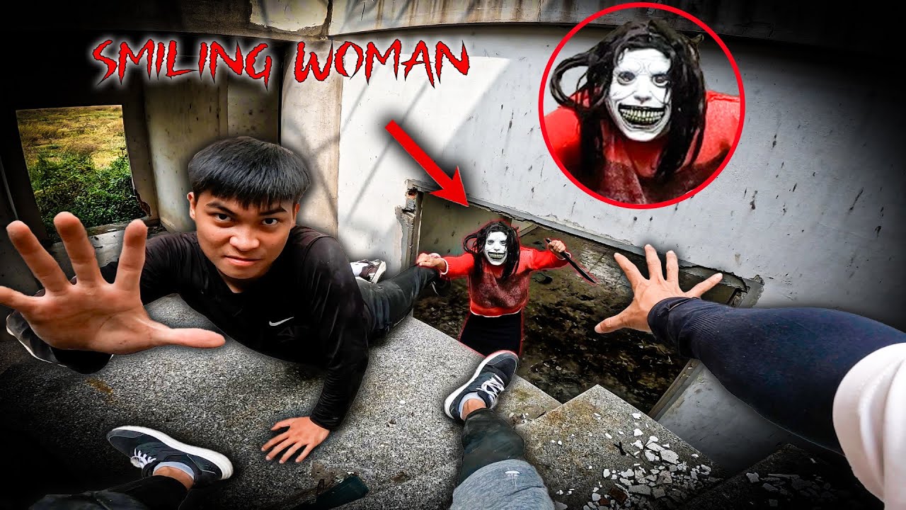 ESCAPING the Angry Smiling Woman 😱 | Abandoned House Parkour POV