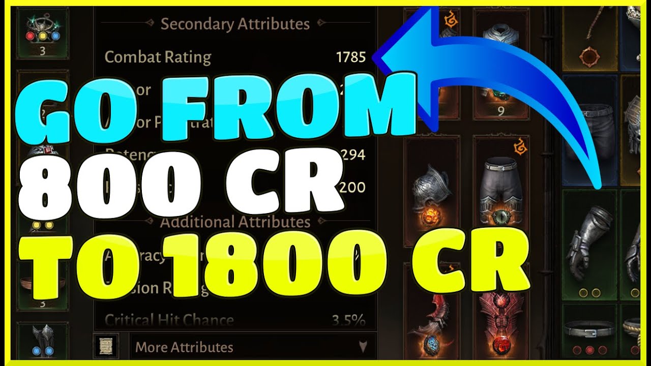 HOW TO INCREASE YOUR COMBAT RATING IN DIABLO IMMORTAL