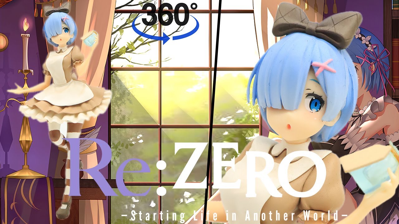 Re:zero Rem in Wonderland (Antique Ver.) FuRyu Figure 360° View
