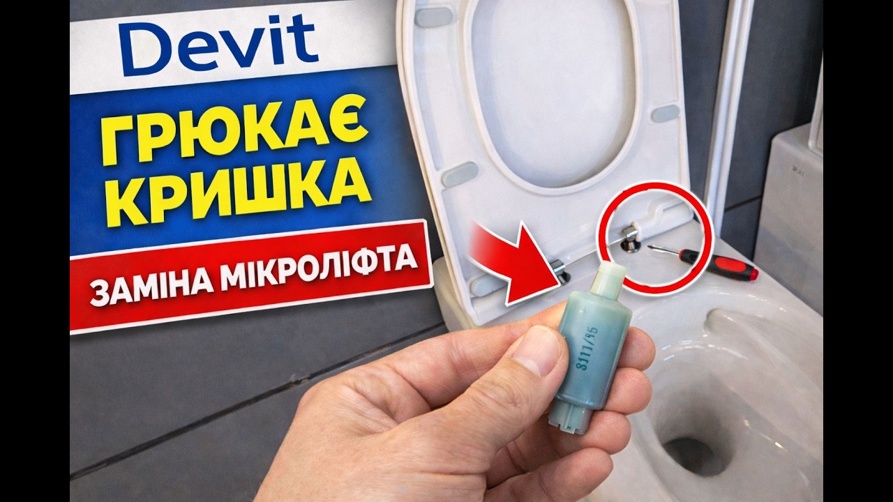 Грюкає кришка унітаза Devit DO IT? Заміна мікроліфта за 2 хвилини