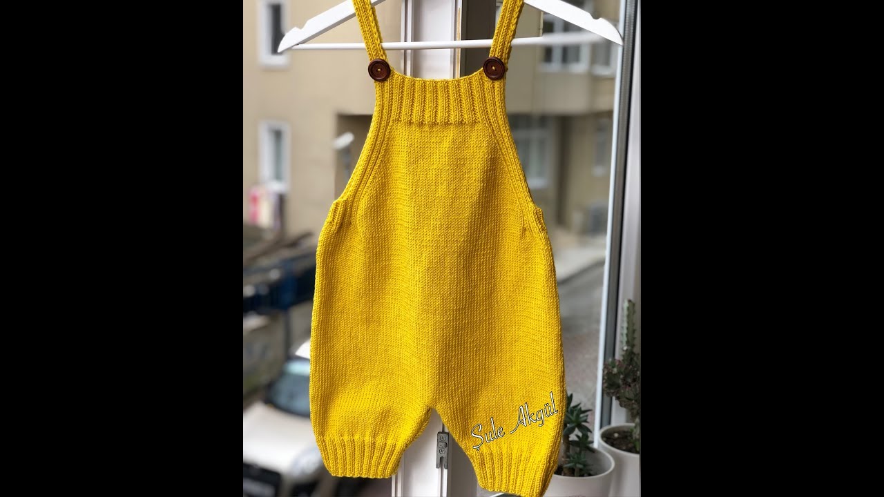 Örgü bebek tulumu (Knitted baby rompers)