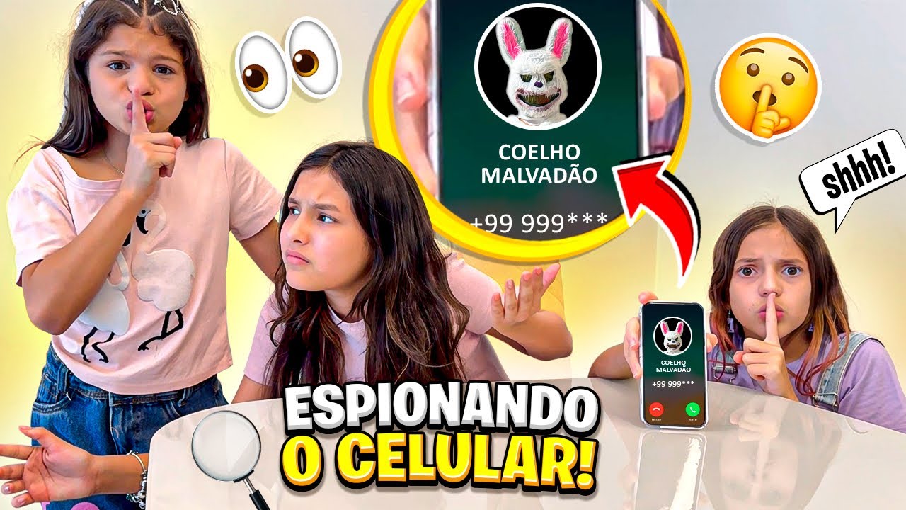JÉSSICA E MANU ESPIONARAM O CELULAR DA LOUISE E DESCOBRIRAM O PIOR *ela fala com o Coelho malvadão.