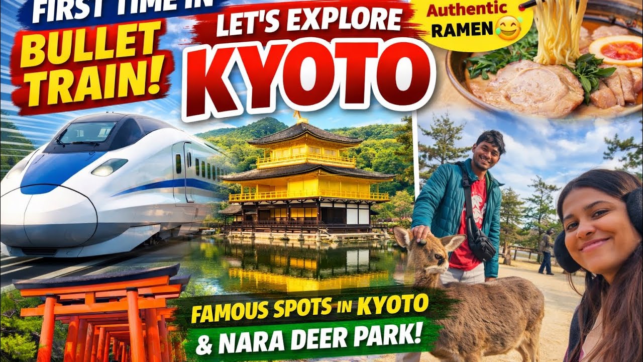 KYOTO Vlog| FIRST TIME IN BULLET TRAIN| FAMOUS SPOTS IN KYOTO | NARA DEER PARK #travel #vlog #tamil 