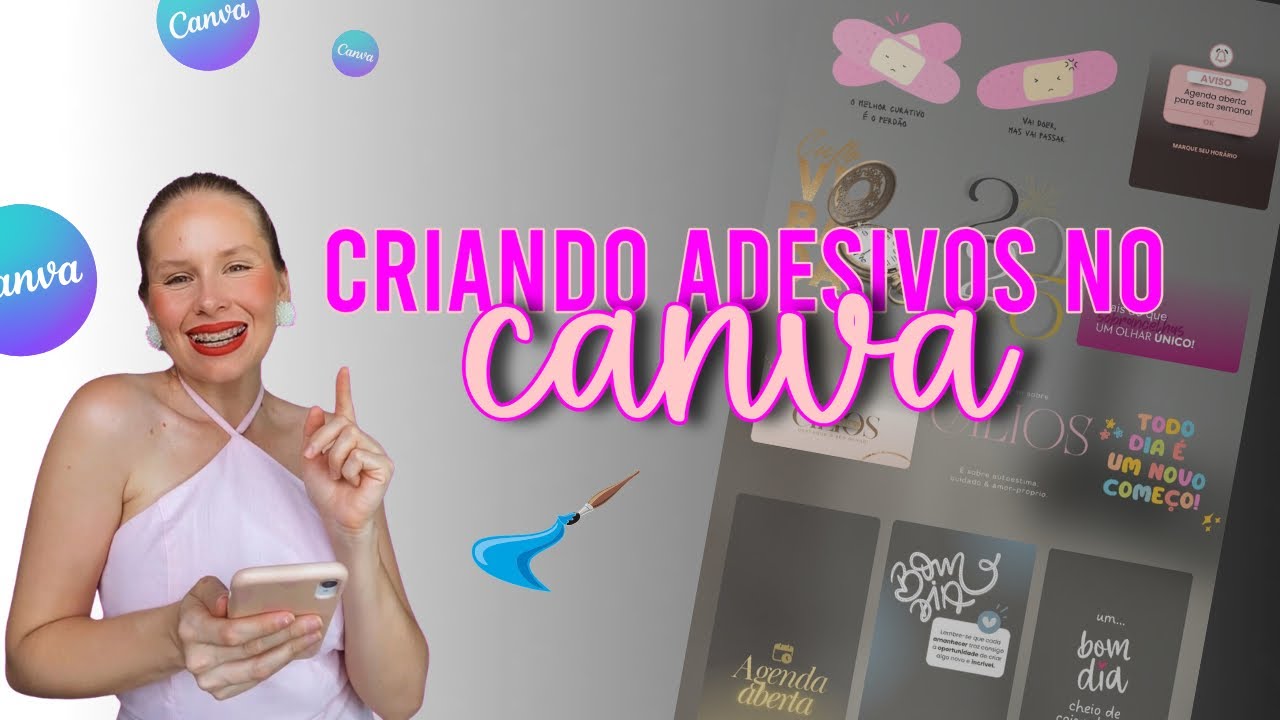 Como fazer adesivos pelo canva | curso de adesivos gratuito