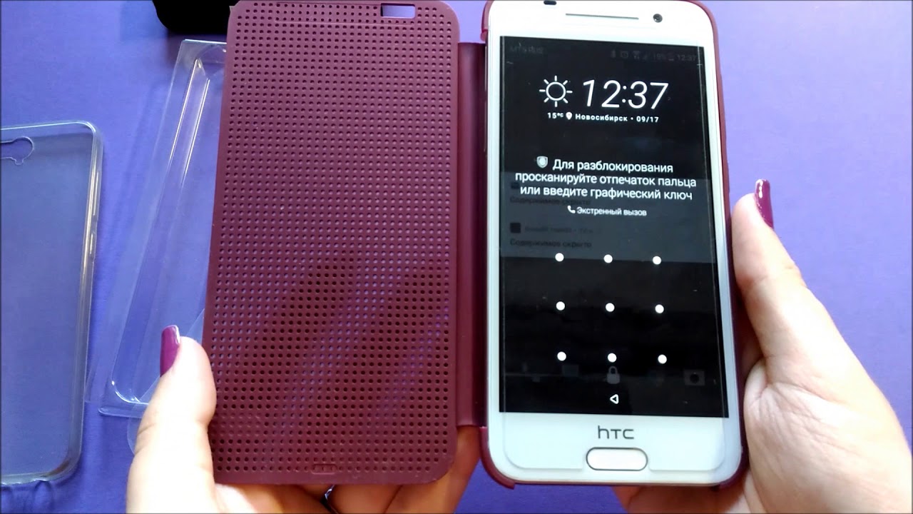 Обзор чехла  HTC Dot View Ice Premium для HTC One A9 [buy on eBay]