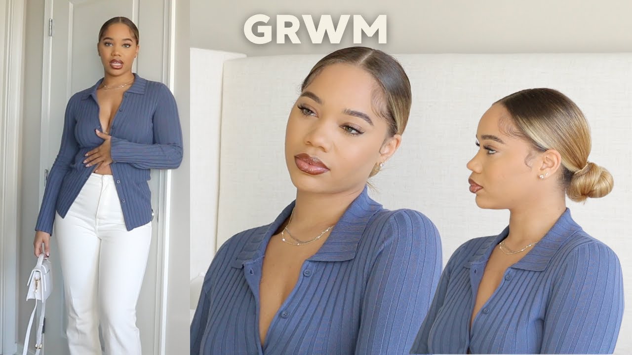 GRWM | My Flawless Makeup Routine + Sleek Bun