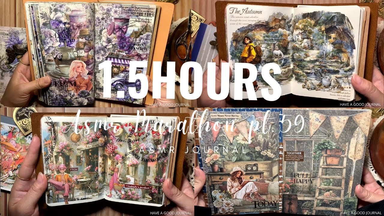 ASMR  Journal Marathon pt59 | 1.5HOURS | Have a good journal