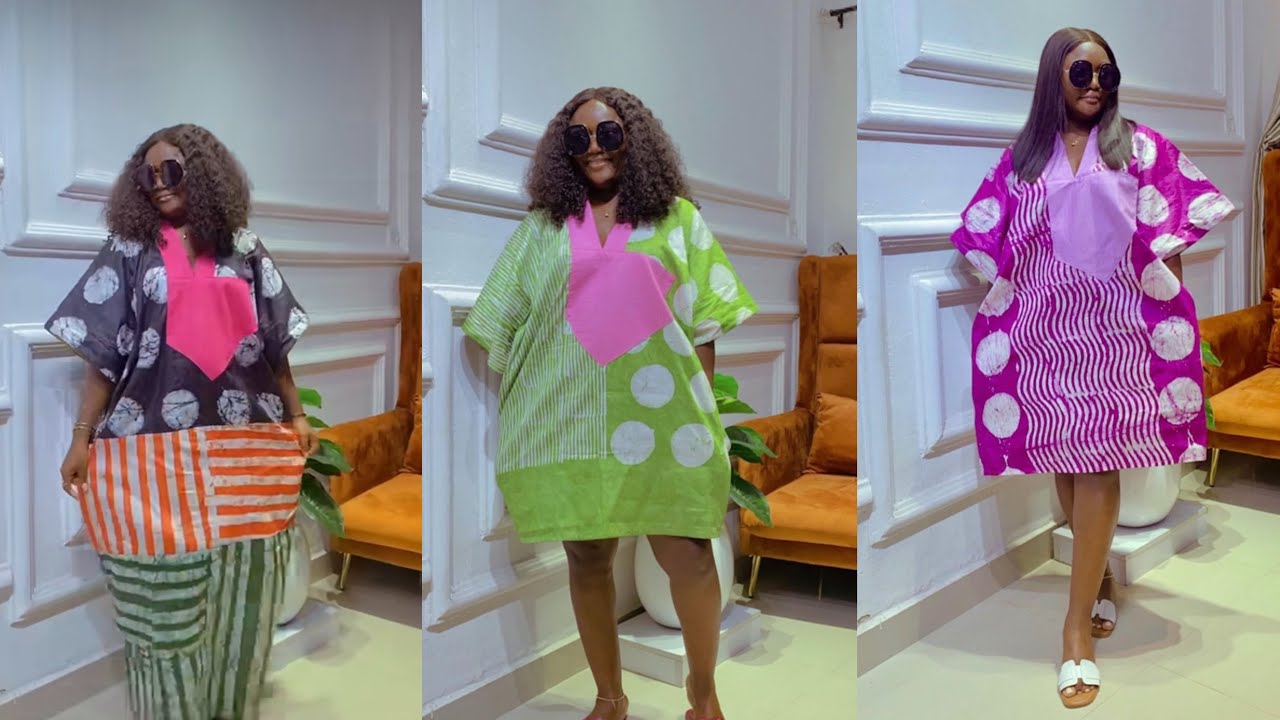 How to make a Trendy Bubu with Collar  and Chest Effect with Pockets!! #bubu #agbada