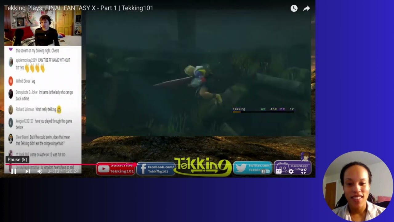 MY REACTION VIDEO OF- Tekking101 Plays Final Fantasy X PT. 3