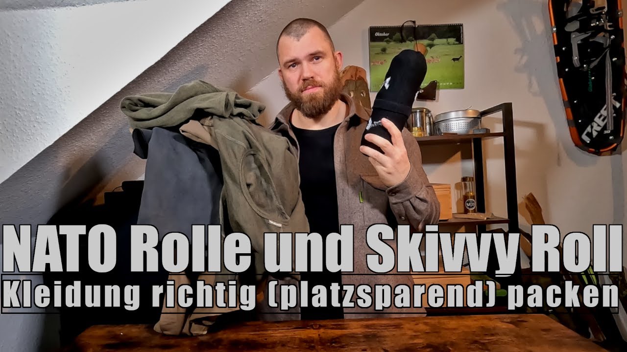 Nato Rolle / Skivvy Roll - Kleidung richtig packen - Extrem platzsparend