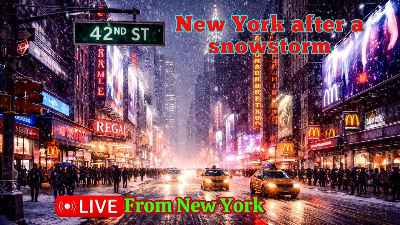 Snow in  new york  feels like the city taking a deep, peaceful breath