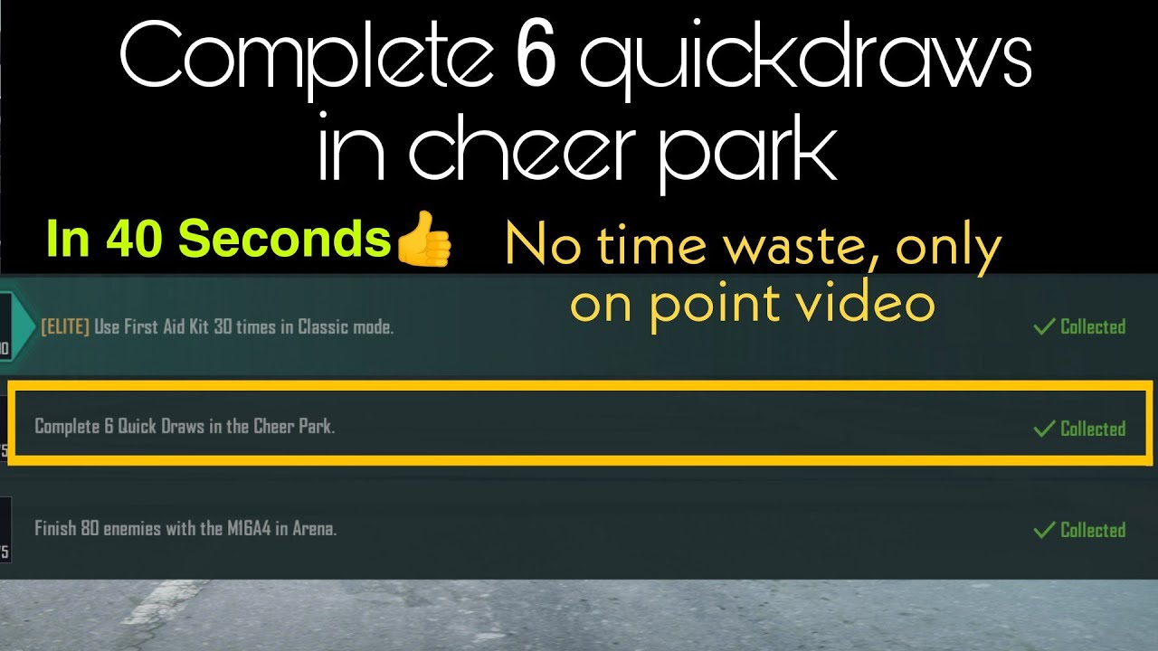 Complete 6 quickdraw matches in cheer park || CWG WOLF