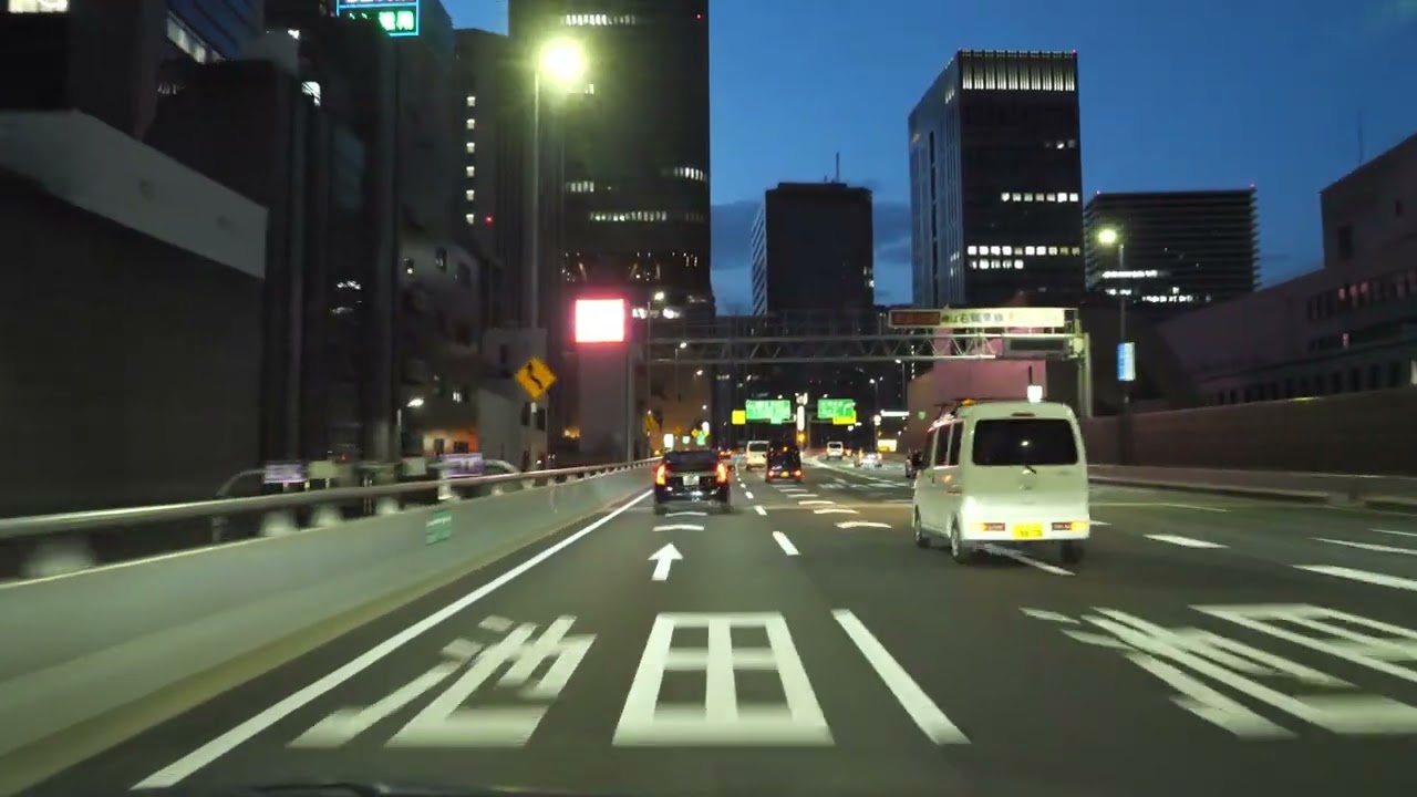 Osaka night drive 大阪 阪神高速道路 玉出IC 吹田SA 2023