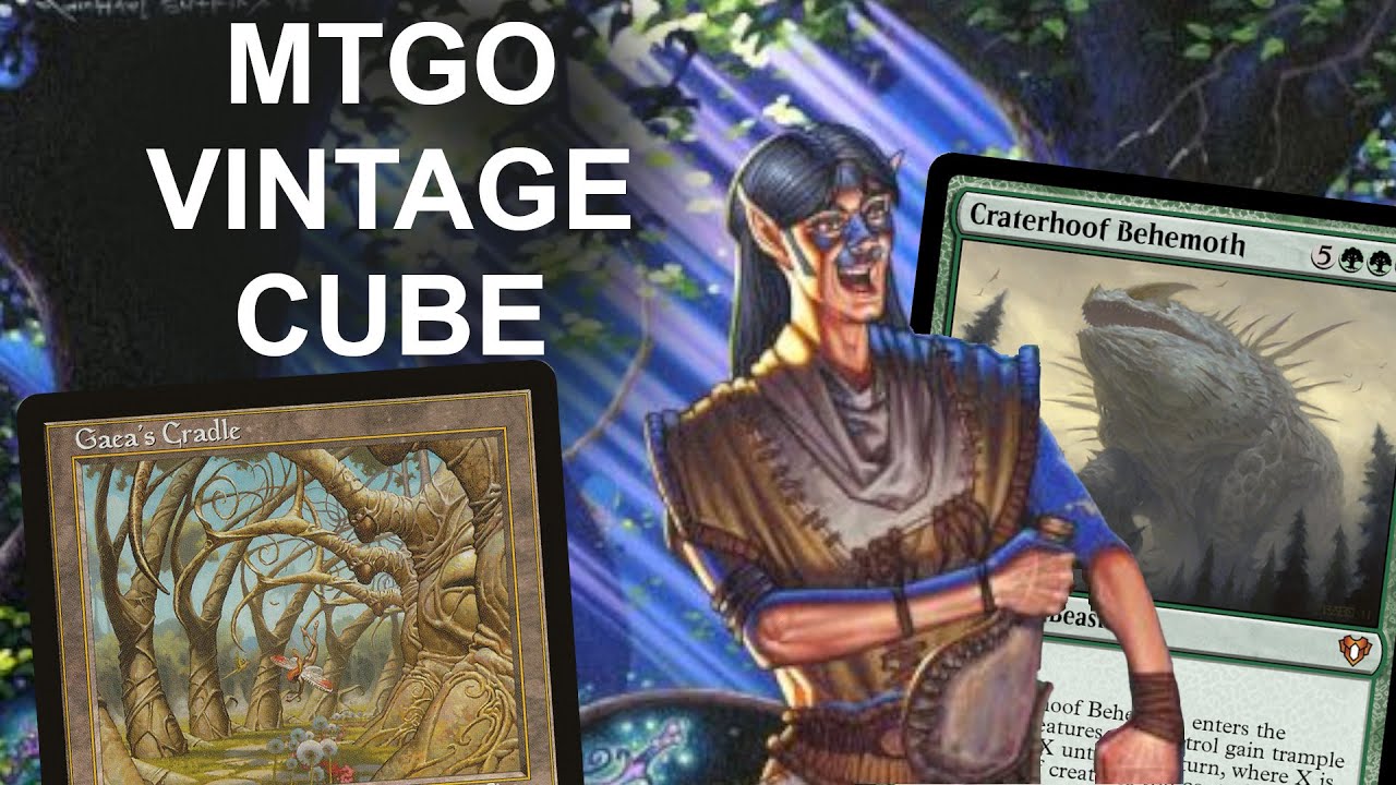 МОЛОДЦЫ! Magic Online Vintage Cube Draft. 3-C база, Зелёная рампа. Rofellos, Cradle, Craterhoof MTG