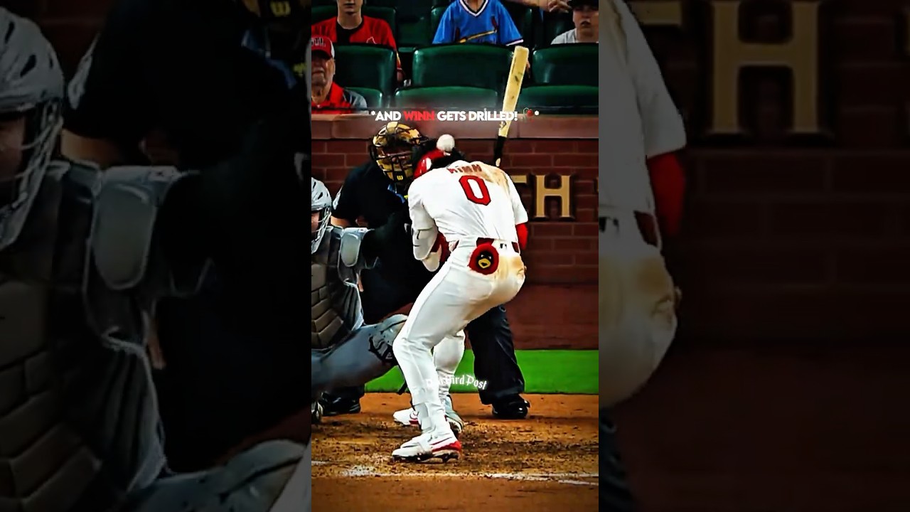 Masyn Winn Got Hit In The Head By A Position Player! 🥀🪫 #shorts #mlb