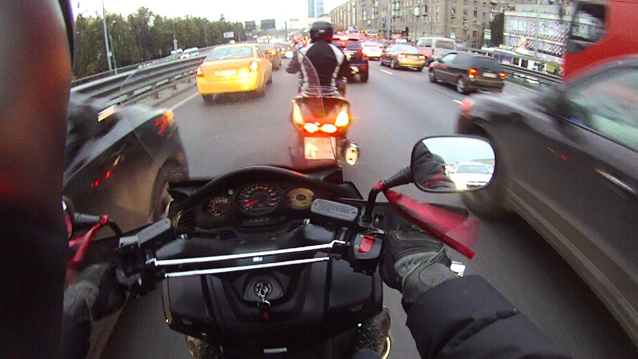 Honda Silver Wing in Moscow traffic