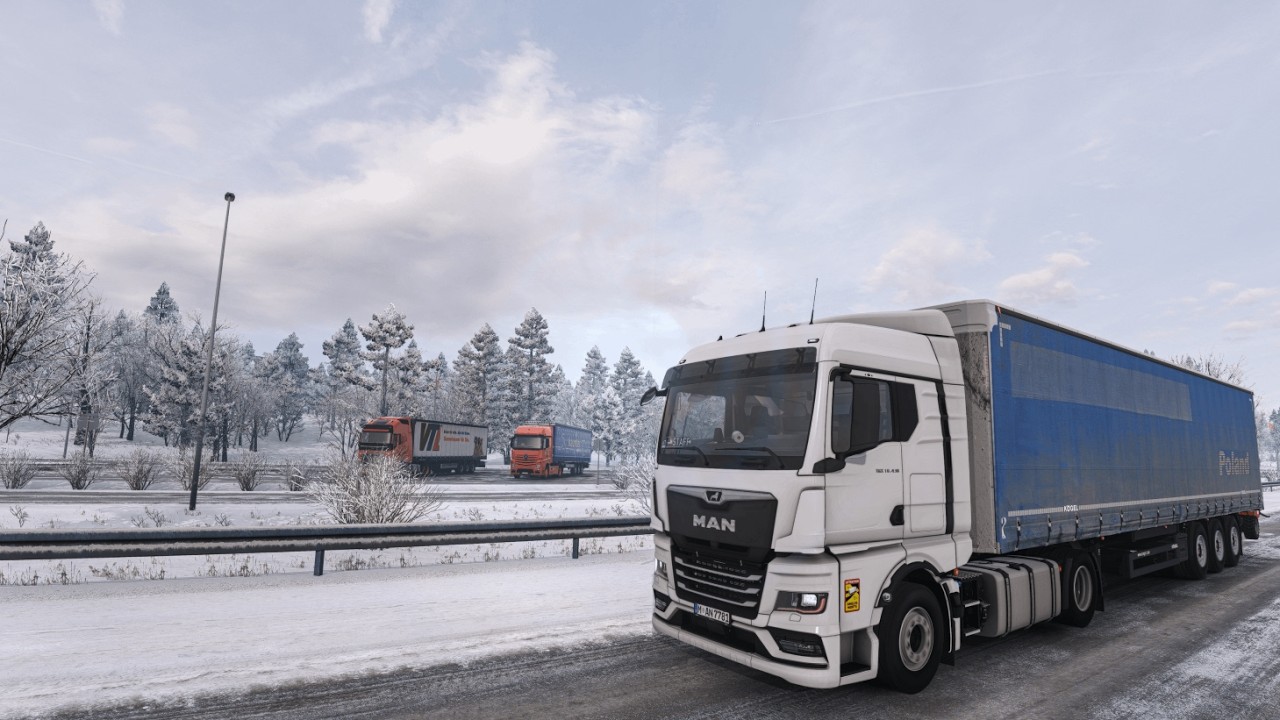 Atmospheric Winter Drive: Sunset Run from Winsen to Osnabrück | Man TG3 430 | PNG Winter #ets2 1.58