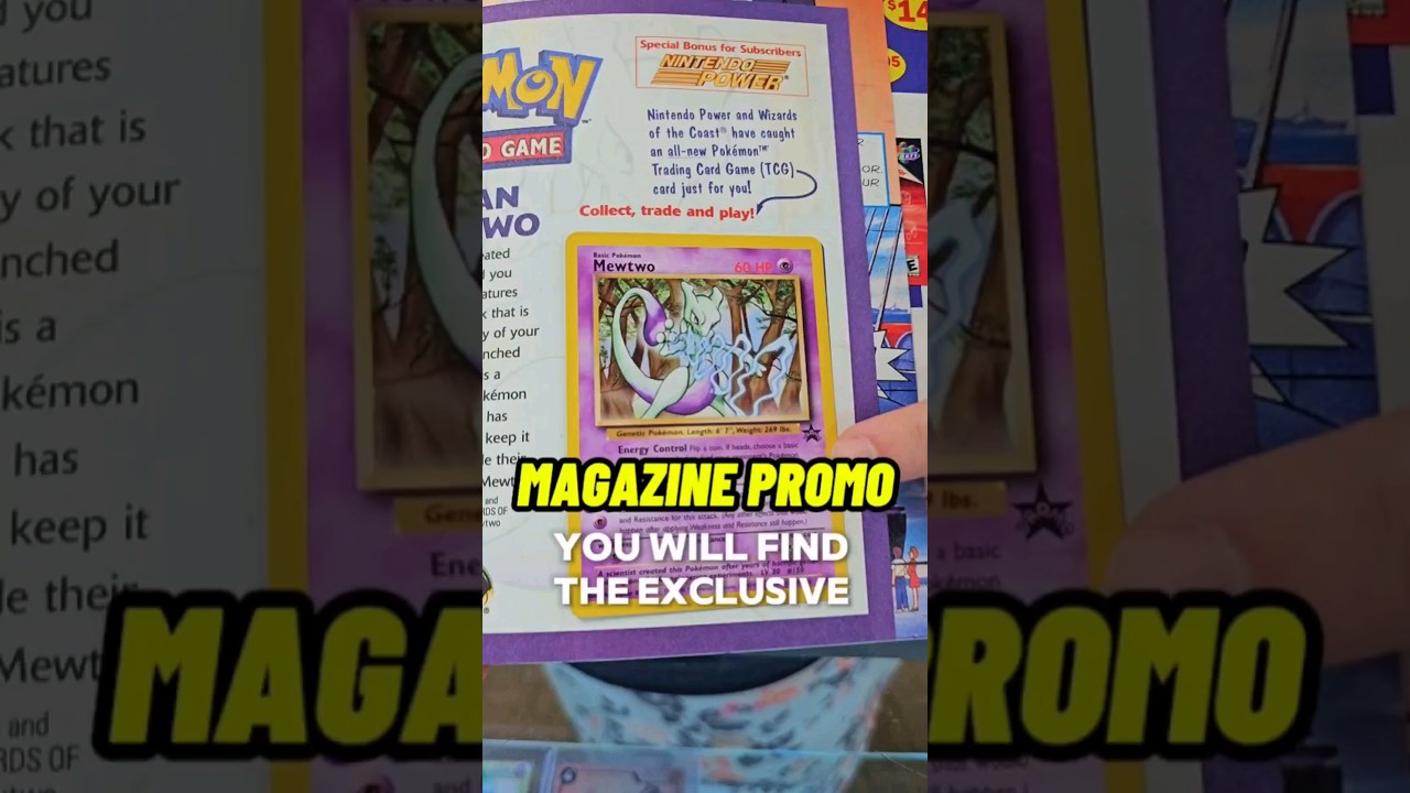 Pok&eacute;mon cards from Magazines #pokemoncards #mewtwo #pokemonpromo #nintendopower #pokemontcgcommunity