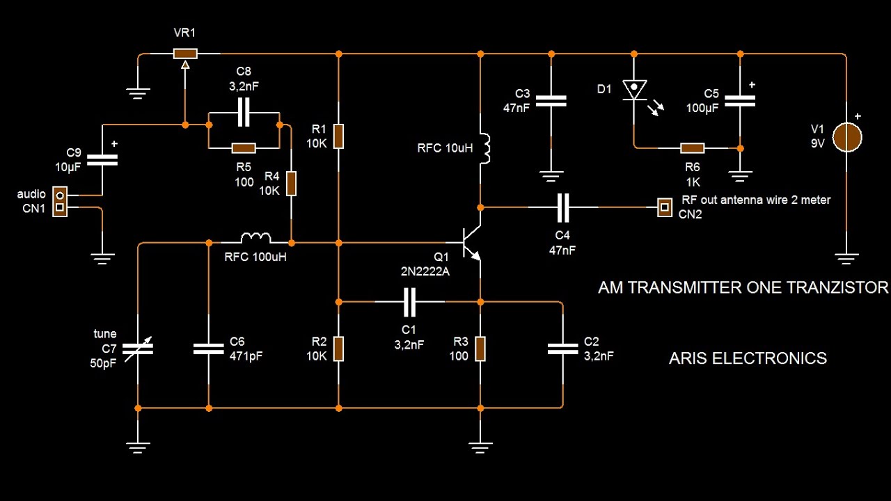 AM TRANSMITTER ONE TRANZISTOR