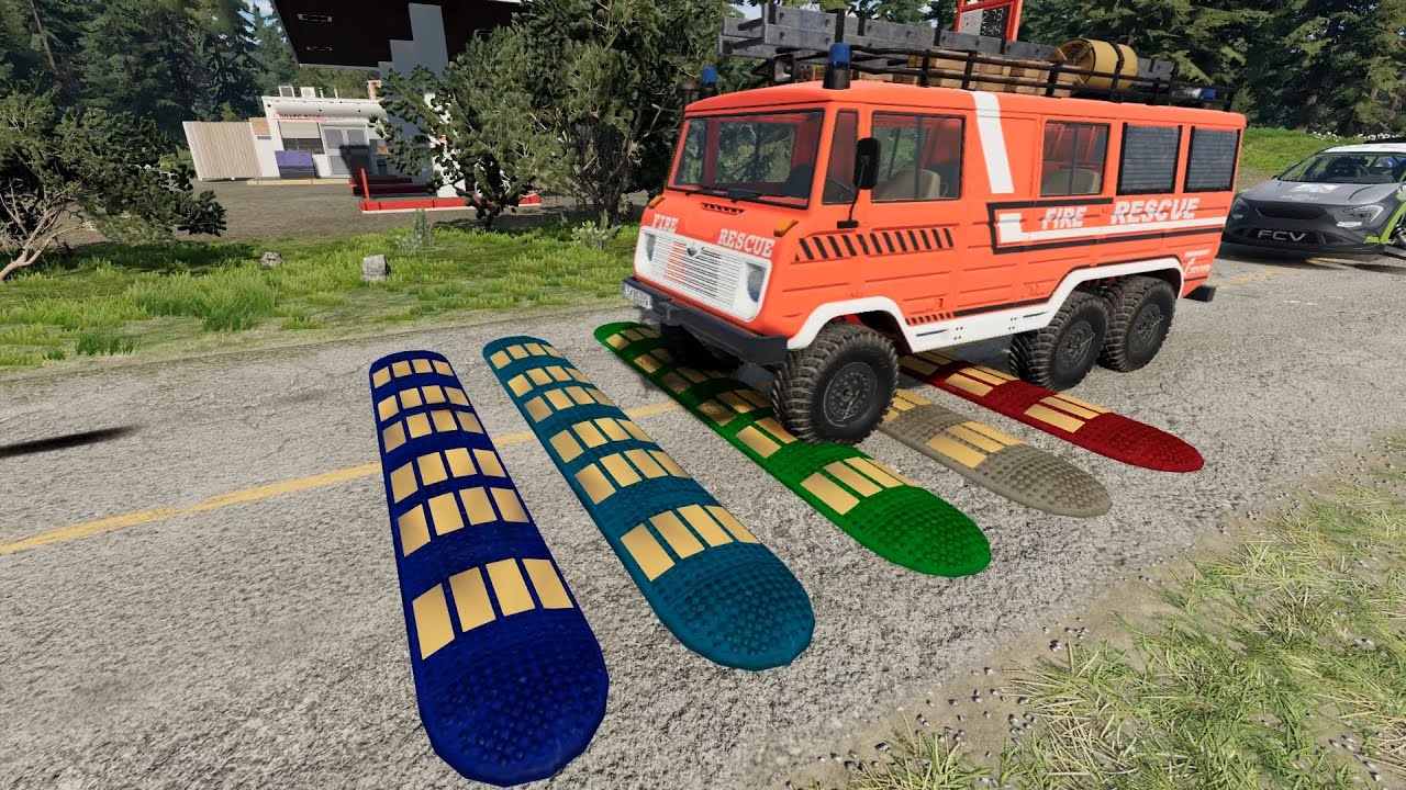 Cars Truck vs Speed bumps #6 BeamNG.drive - BeamNG-Cars TV