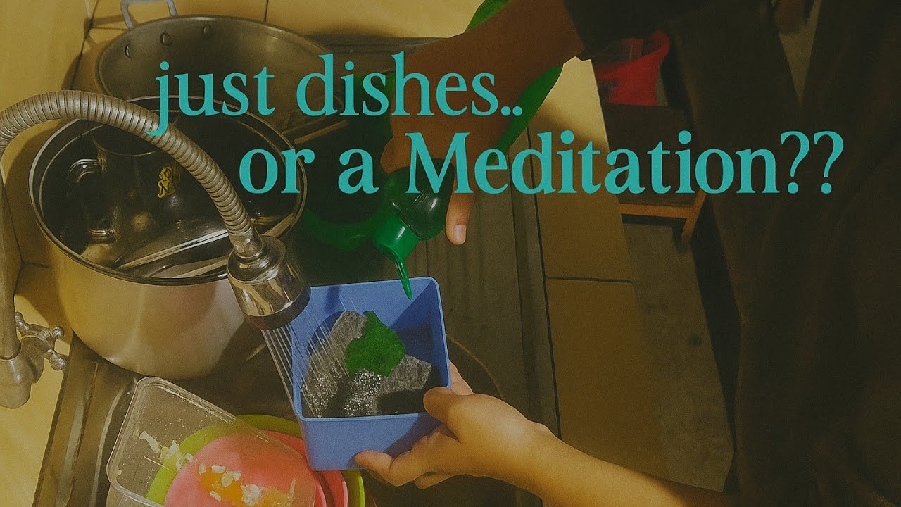 Mindful Dishwashing ASMR - Calm Cleaning Routine with Gentle Water Sounds
