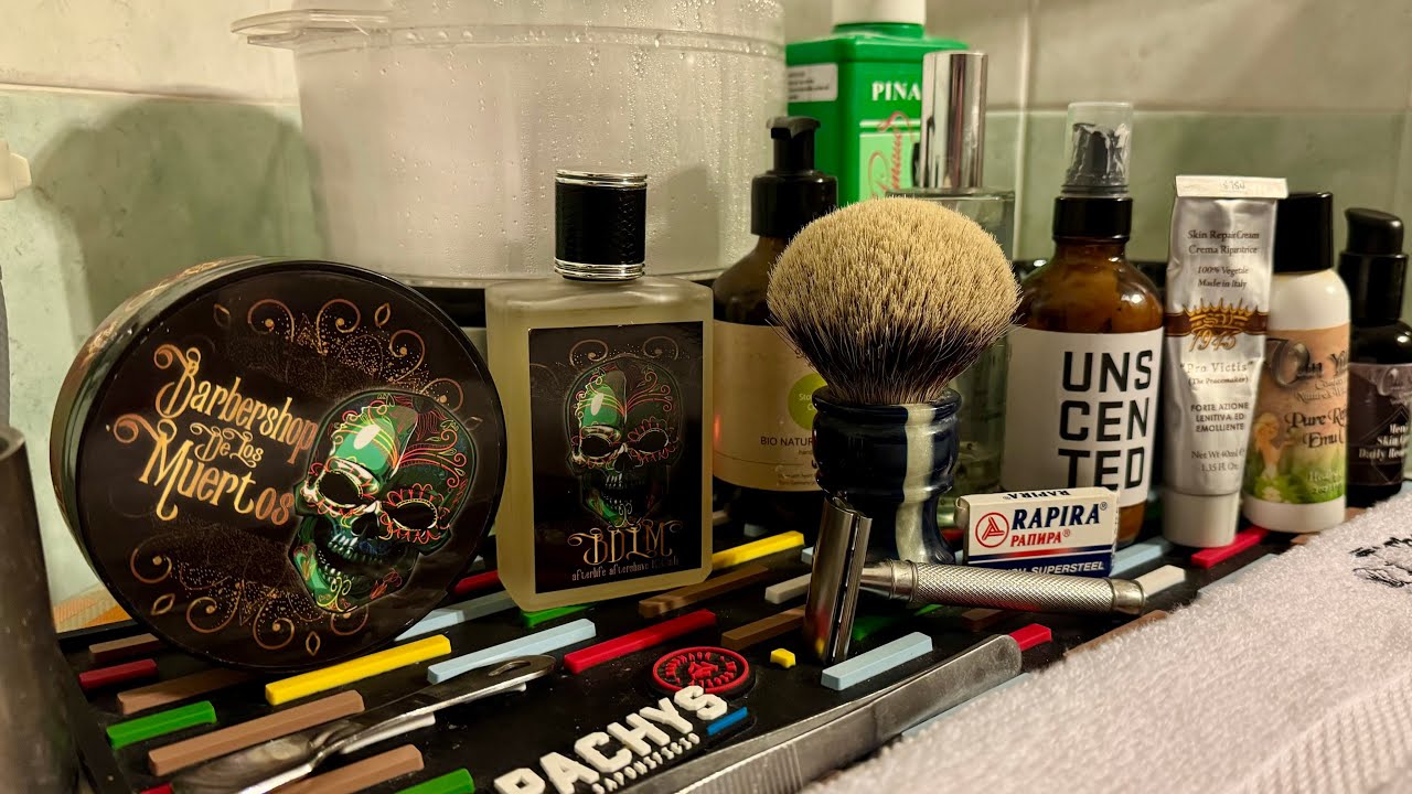 Barbershop de Los Muertos by Murphy and McNeil - 3one6 by Edwin Jagger -tasso two band Boti Brushes 