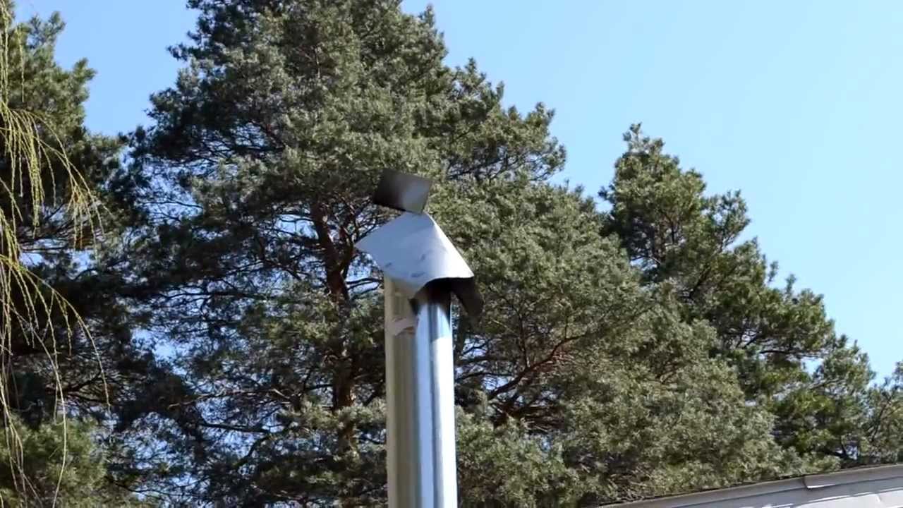 Flue cap rotating with wind change