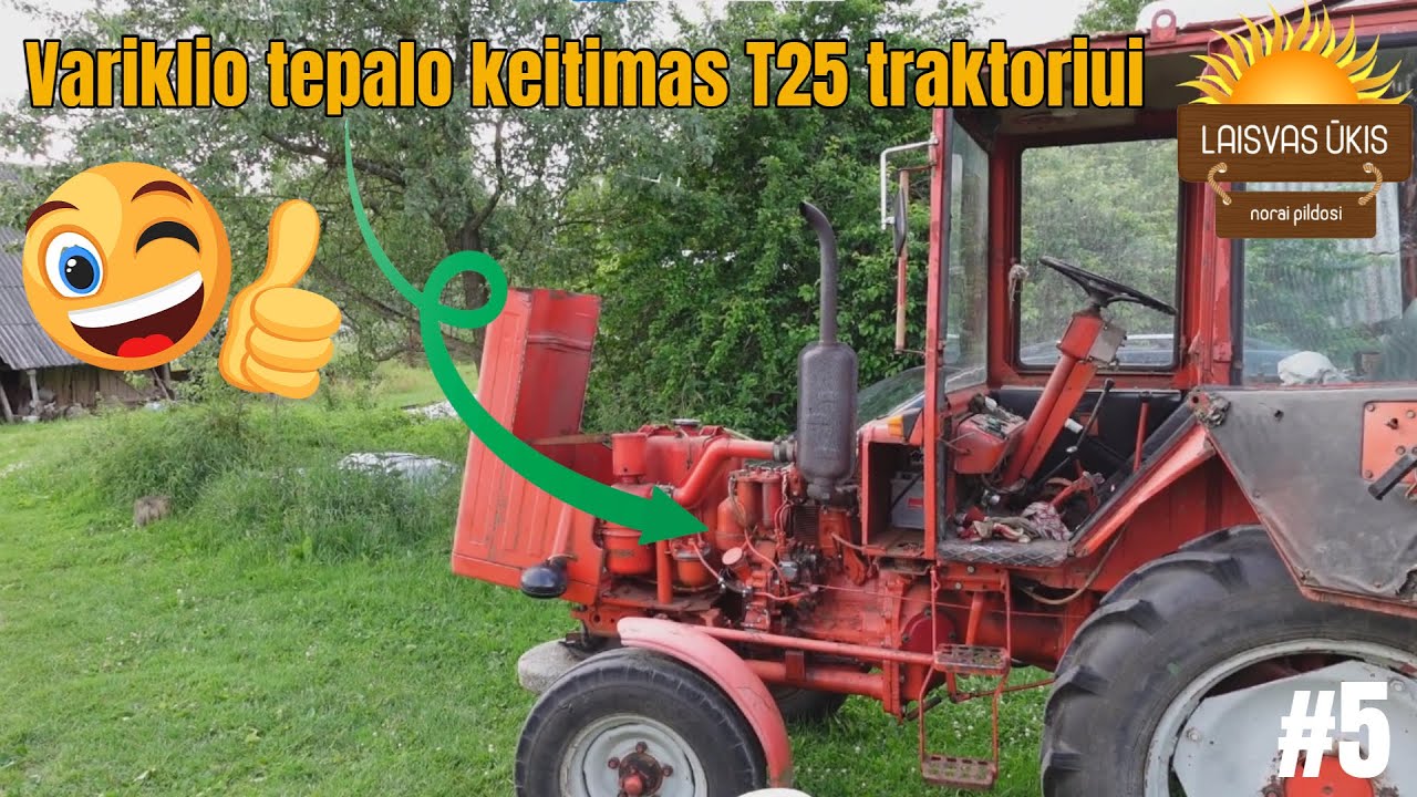 Variklio tepalo keitimas T25 traktoriui #5