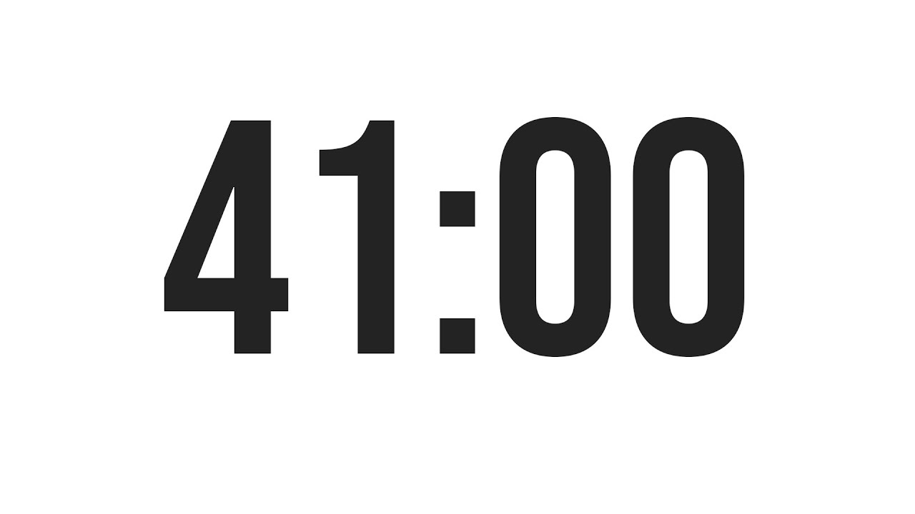 41 MINUTE TIMER - COUNTDOWN TIMER (MINIMAL)