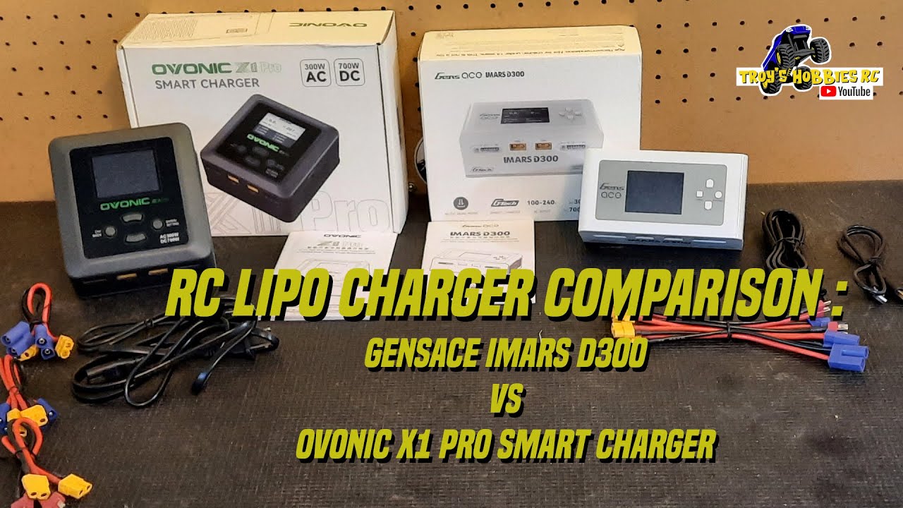 RC Lipo Battery Charger Options: GensAce IMARS D300 v Ovonic X1 Pro Smart Charger