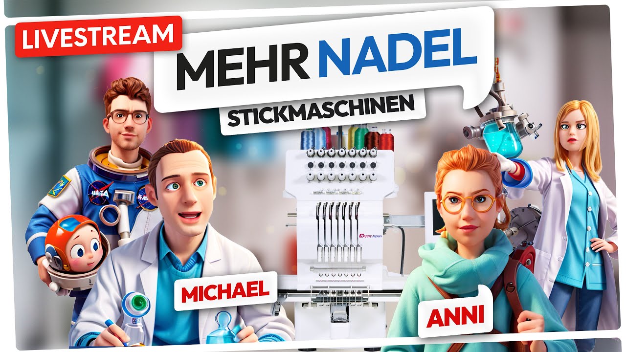 🔴🧵 #100 Mehrnadel-Stickmaschinen (mit Experten Anni & Michael)