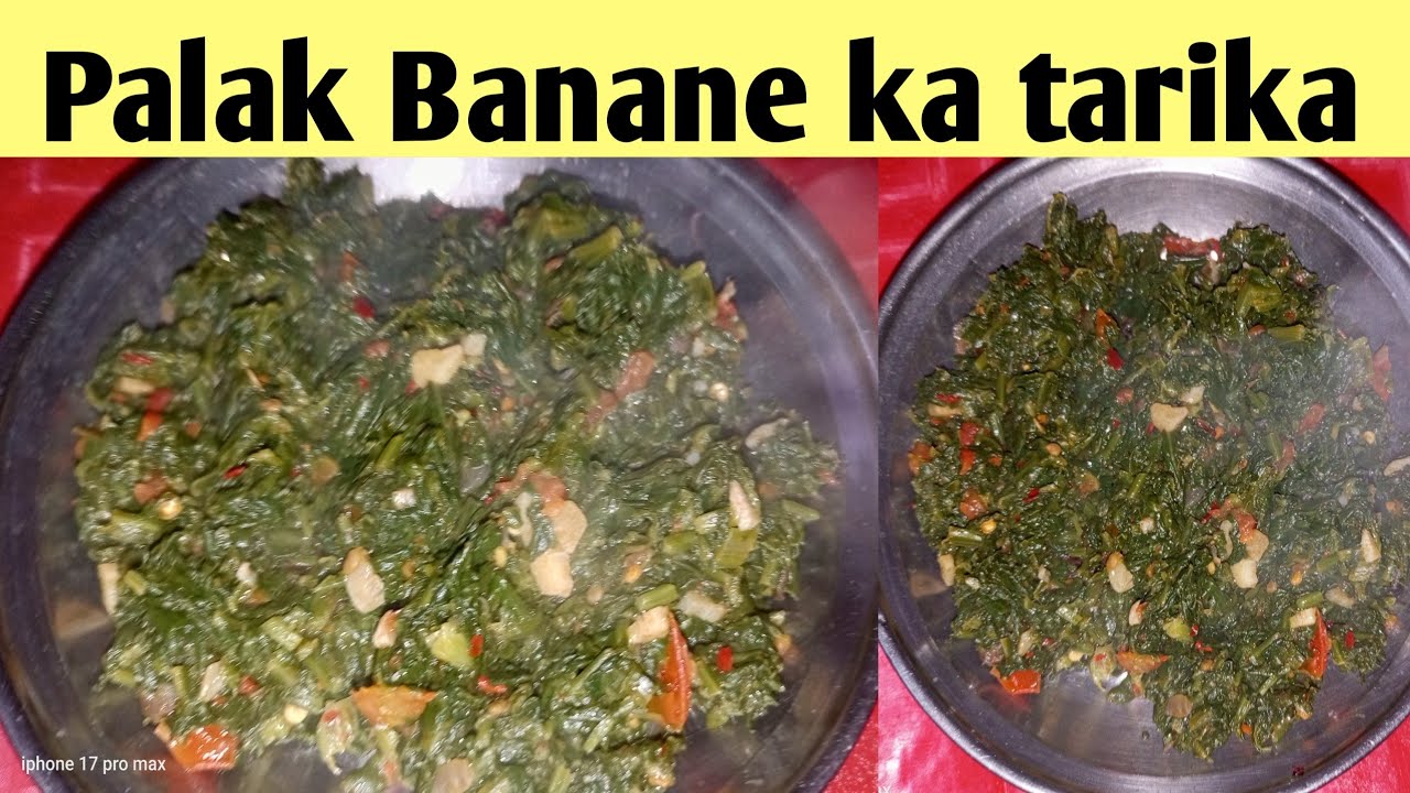palak recipe pakistani | palak saag recipe |Cooking video 