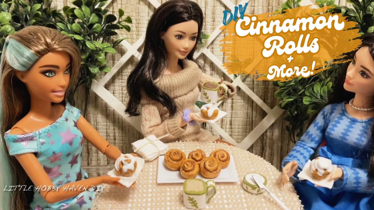 Mini Cinnamon Rolls & More! | Doll Food DIY | 1:6 Scale