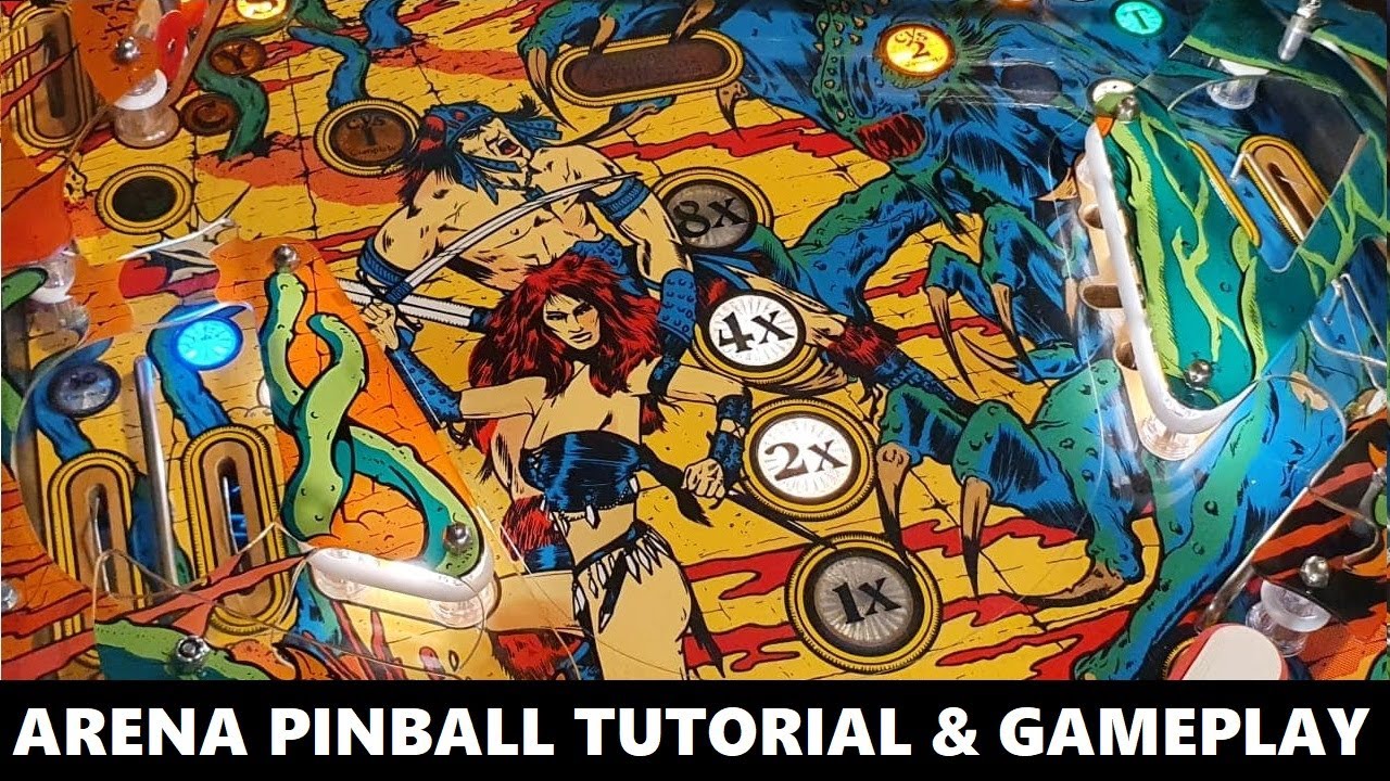 Учебное пособие и игровой процесс Arena Pinball (Готлиб, 1987)