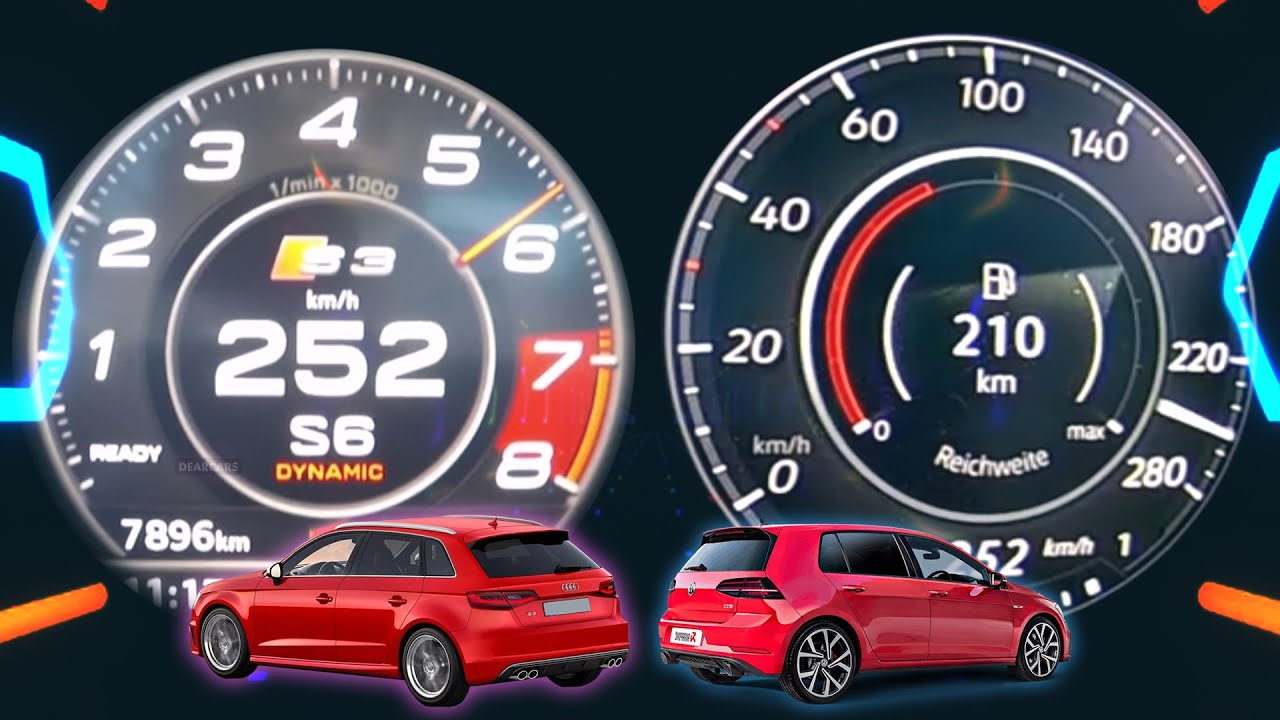 Acceleration Battle | 2019 VW Golf 7 GTI TCR VS. 2018 AUDI S3 2.0 TFSI | 0-250
