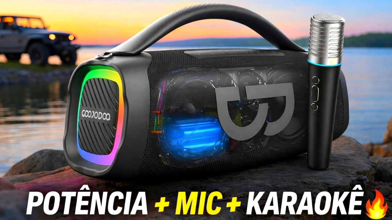 A MELHOR CAIXA DE SOM PORTÁTIL QUE JÁ TESTEI! GOOJODOQ (BETTDOW) SUPER PONTENTE AINDA TEM MICROFONE!