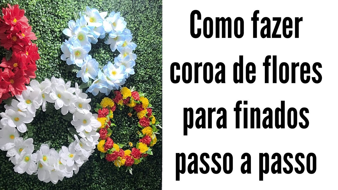 Como fazer coroa de flores - coroa de flores artificiais,  como fazer coroa de flores para finados