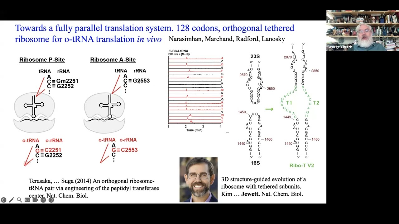 Build-a-Cell seminar George Church: Synthetic genomes & tRNAs in vitro & vivo