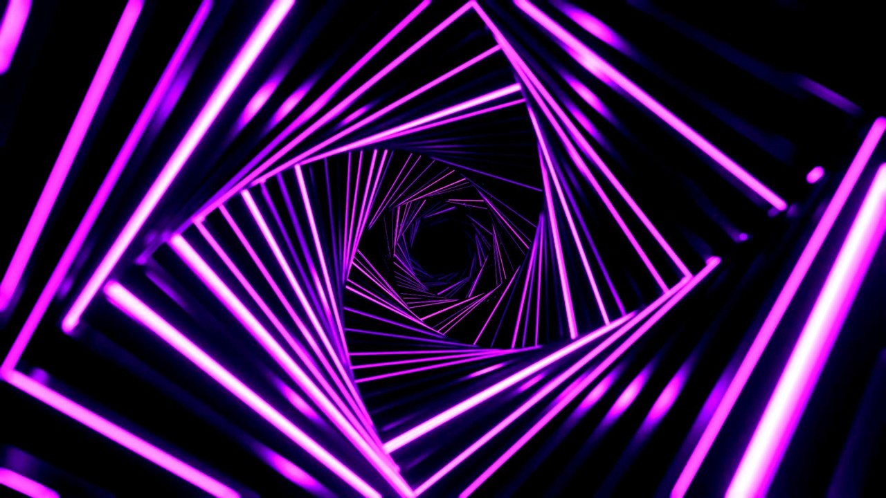 🎥 4K TUNEX – Unendlicher Lila Neon-Spiraltunnel |  Futuristisches  (2 Stunden Ohne Audio) 🟣✨