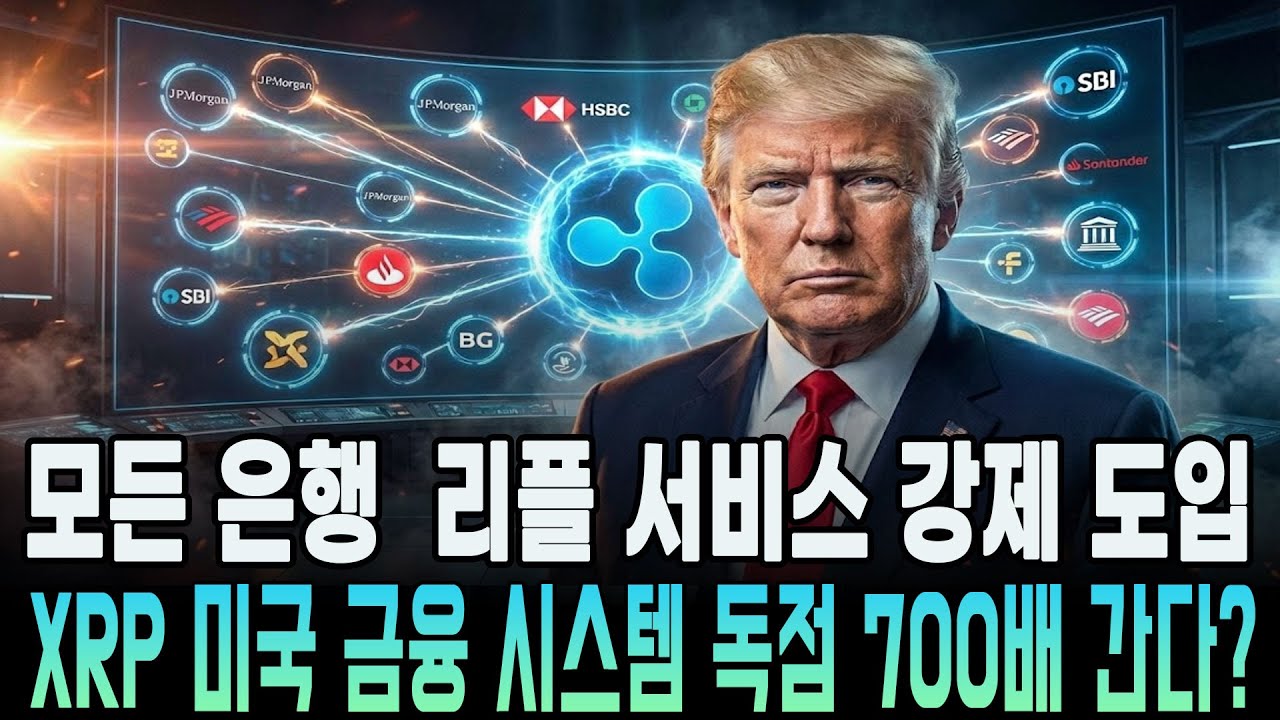 [리플 전망] 모든 은행 리플 서비스 강제 도입 XRP 미국 금융 시스템 독점 700배 간다?