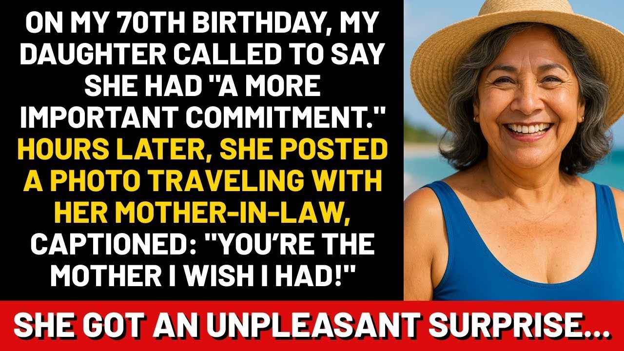 On my 70th birthday, my daughter called to say she had  a more important commitment  Hours lat