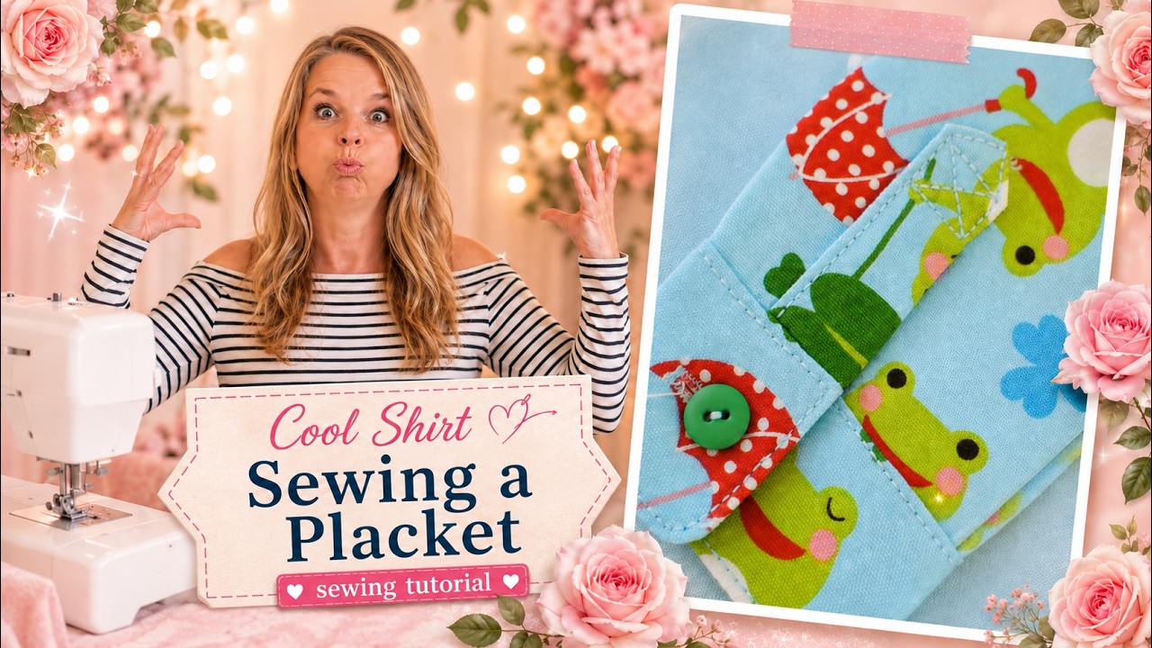 How to sew a Shirt Sleeve Placket | Sewing Tutorial | Sewing Pattern: Cool Shirt | Frocks & Frolics