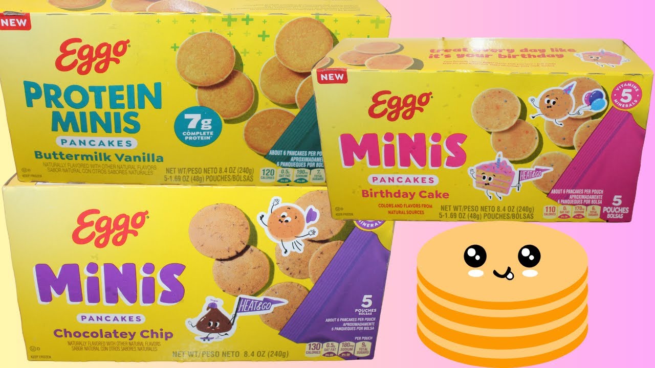 Eggo Minis Pancakes: Protein Buttermilk Vanilla, Birthday Cake & Chocolatey Chip Review