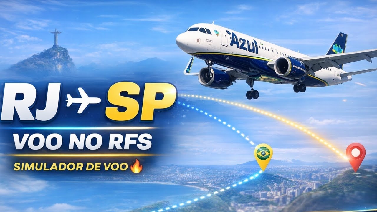 Voo RJ ➝ SP ✈️ RFS simulador de voo