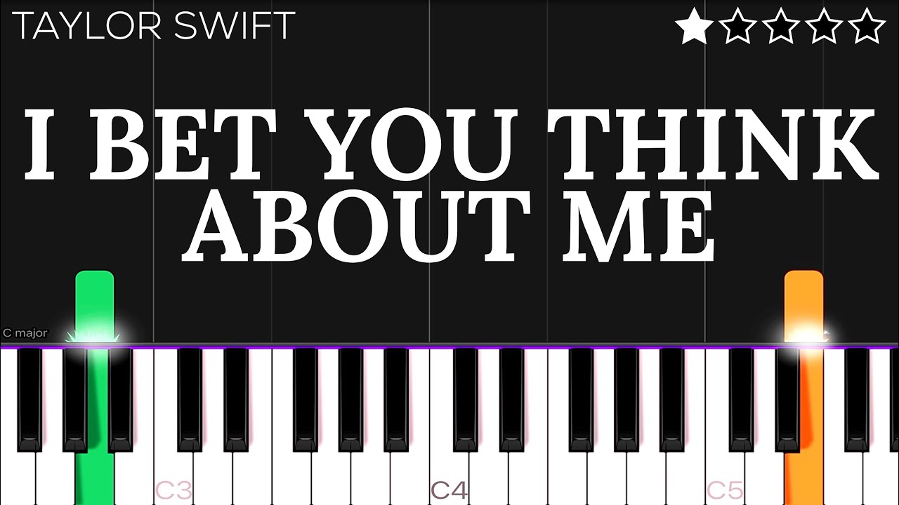 Taylor Swift - I Bet You Think About Me | EASY Piano Tutorial