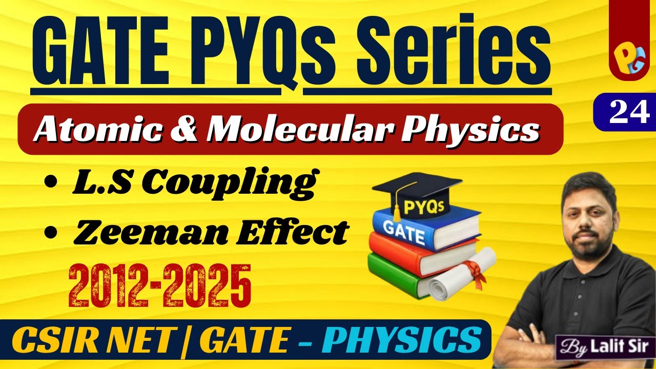 GATE Physics PYQs 2012–2025 | Atomic & Molecular Physics : Lasers | POTENTIALG | Lalit Sir