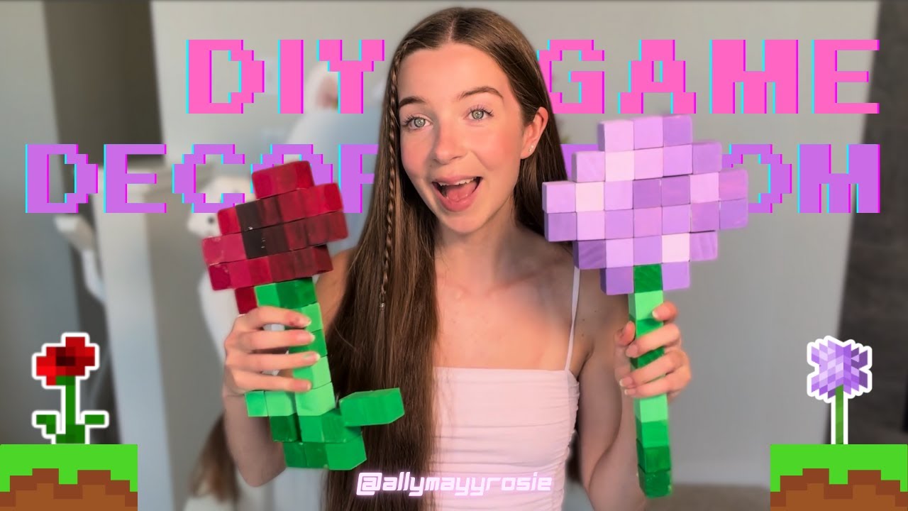 Cozy DIY Minecraft Decor for my Game Room (calm & easy)🌷