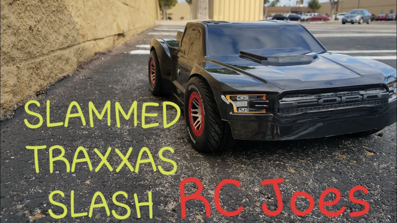 Slammed Traxxas Slash New Body Tires Ford Raptor